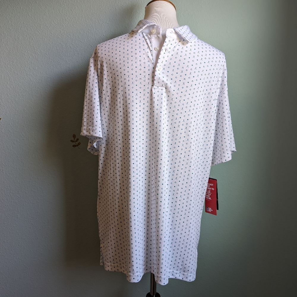 PGA Tour Golf Club Print Polo NWT